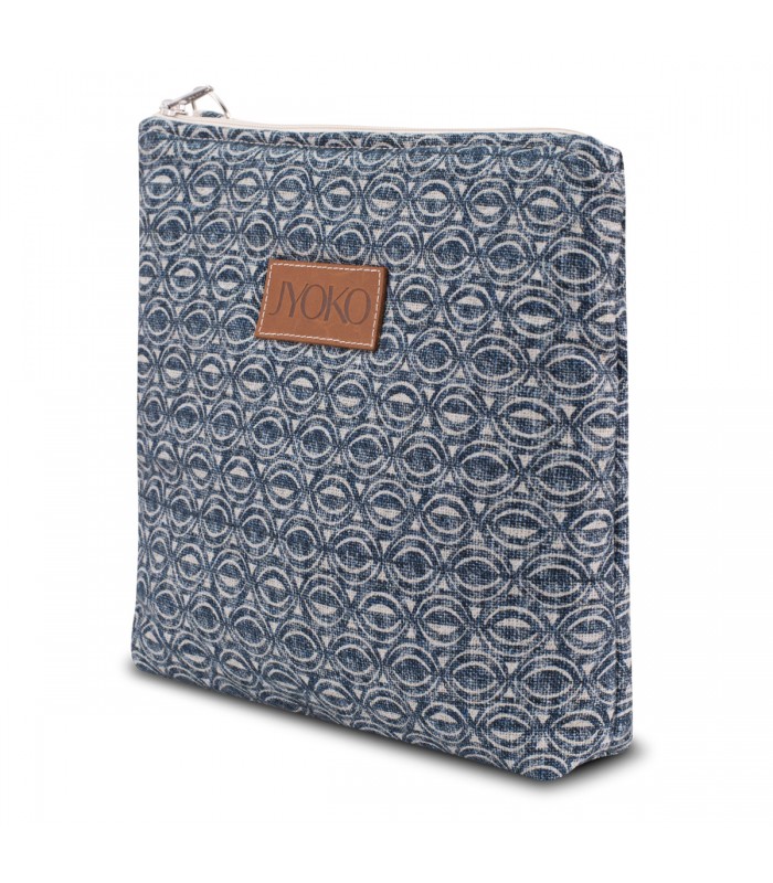 Clutch Bag - Front view Ethnic Blue