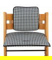 Conjunto de 3 almofadas evolutivas para cadeira alta Stokke Tripp Trapp - Vista frontal sem corrimão Vichy