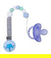 Conjunto primera puesta con Chupetero Baby Blue - 6