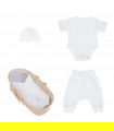 Erstes Set mit Swaddling White Ivory - 1