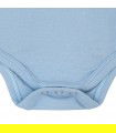 Premier corps de pose pour manches courtes bleu bébé - Boutons de détail