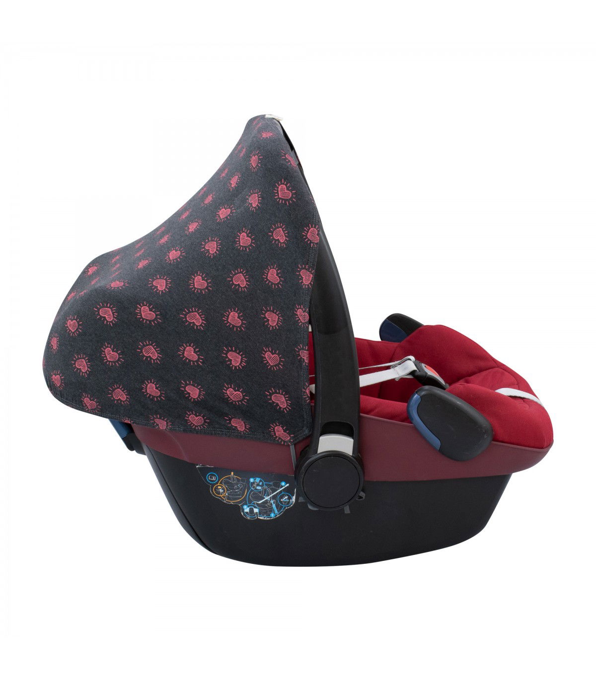 Maxi Cosi Pebble und Baby Komfort - Fluor Herzansicht