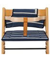 Stokke Tripp trapp - Vista frontal con retenedor Sailor Stripes