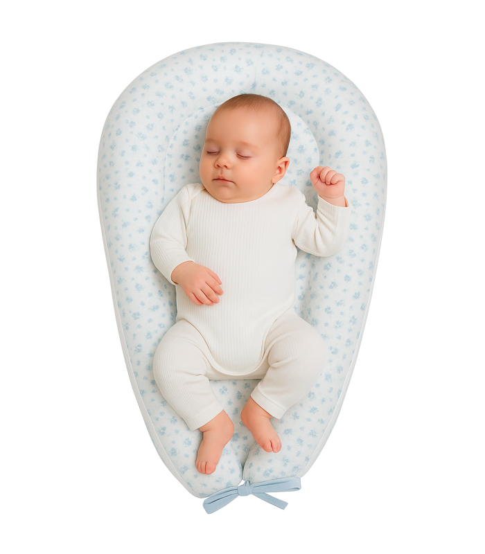 Baby Nest Muslin Blue Skulls - 1